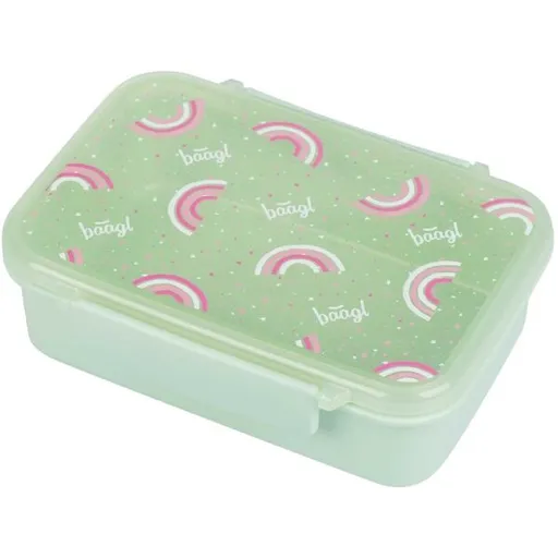 BAAGL DUHA Box na svačinu s přihrádkami, zelená, velikost