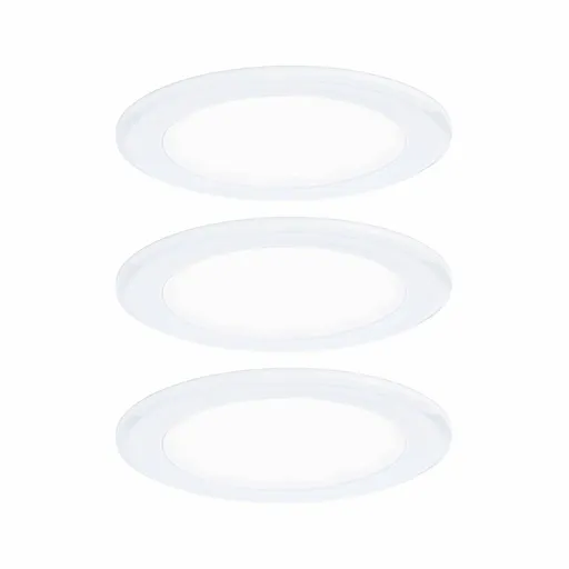 PAULMANN LED vestavná nábytková svítidla 3ks sada kruhové 65mm 3x2,5W 230/12V 4000K bílá