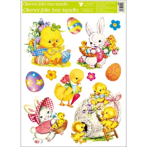 Okenní fólie velikonoční kuřátka 30 x 42 cm obrázek 3