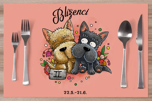 Prostírání Psí znamení – blíženci