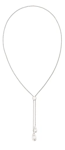 Calvin Klein Moderní ocelový náhrdelník s posuvným zapínáním Sculptured Drops 35000086