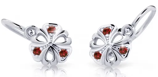 Cutie Jewellery Dětské náušnice z bílého zlata C2230-10-X-2 červená