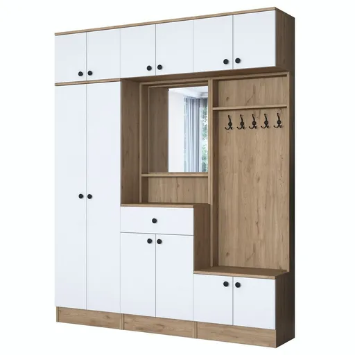 Předsíňová sestava Ewa White and Walnut