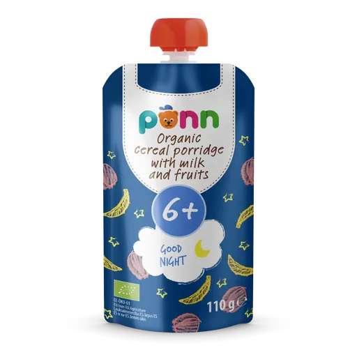 SALVEST Põnn BIO Mléčná kaše na dobrou noc s ovocem 110 g