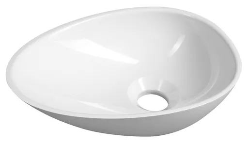 SAPHO KEA umývátko na desku, litý mramor, 32x22cm, bílá KE320