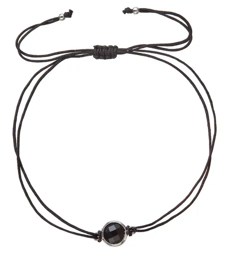 Evolution Group - Pavona Černý kabala náramek s krystalem 13041.3 black