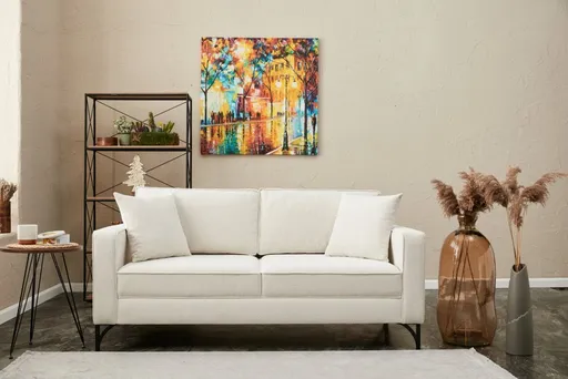 Dvoumístná pohovka Berlin - Cream, Black