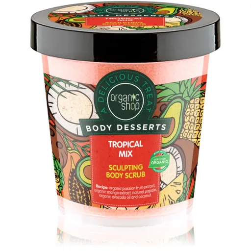 Organic Shop Body Desserts Tropical Mix zeštíhlující tělový peeling 450 ml