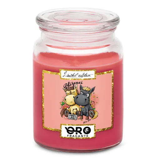 Svíčka Koňská znamení – blíženci (Vůně svíčky: Višně v čokoládě)