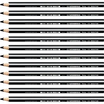 STABILO Trio silná - 12 ks balení - černá (4006381344159)