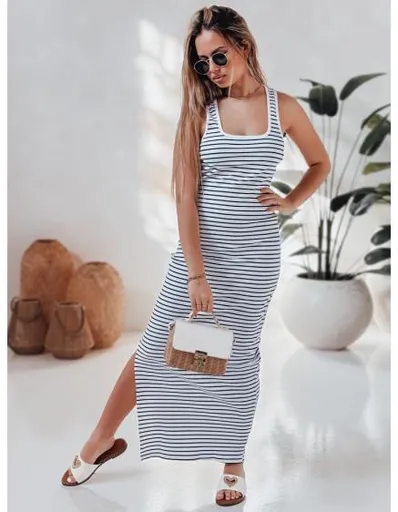 Maxi šaty SUMMER LOVE bílo-modré