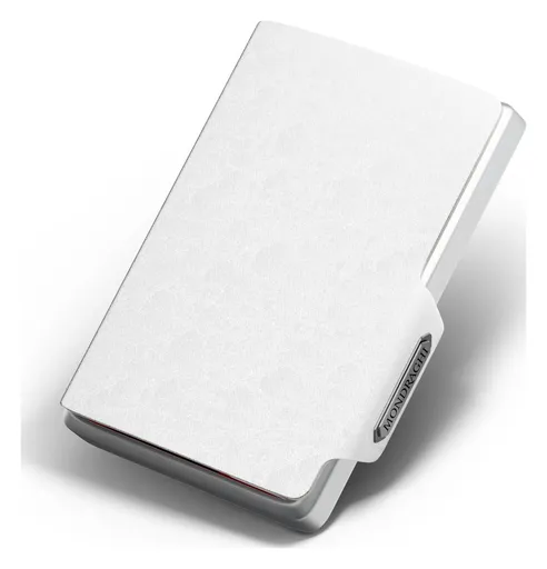 Kožená mini peněženka Mondraghi Saffiano White