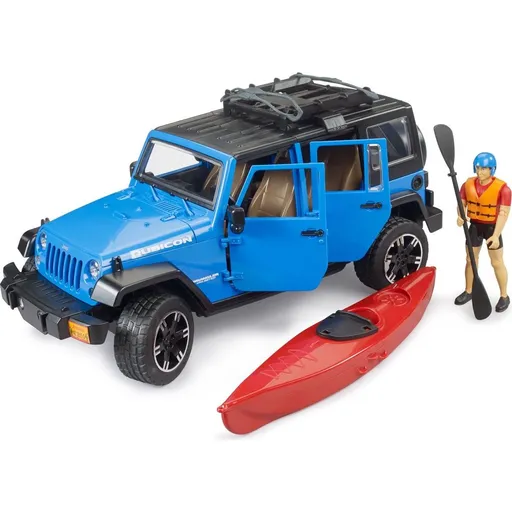 Bruder 02529 Jeep Wrangler RubiconUnlimited s kajakem a figurkou