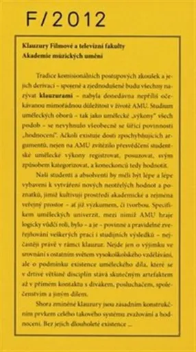 Klauzury Filmové a televizní fakulty 2012