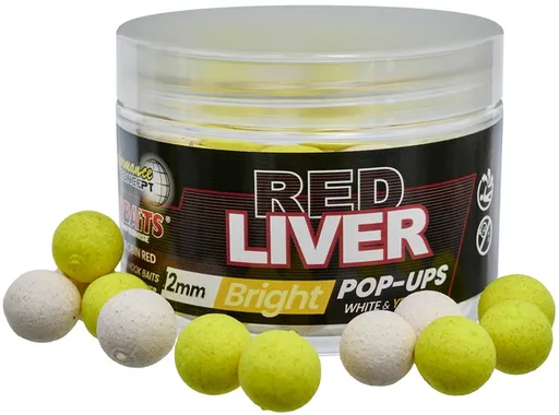Starbaits plovoucí boilie bright fluo red liver 50 g - 16 mm