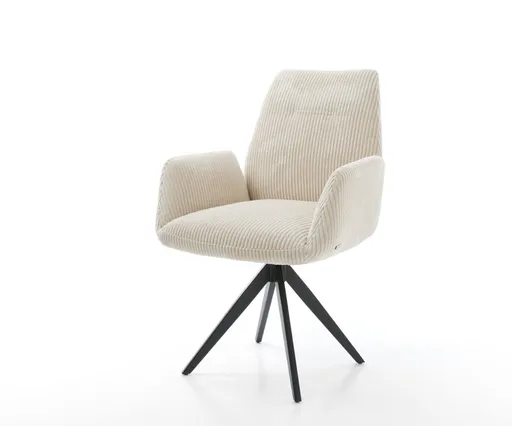 Otočná židle Zoa-Flex křížová podnož hranatá černá manšestr