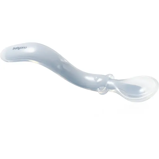 BabyOno Silicone Spoon 6m+ lžička pro děti Blue 1 ks