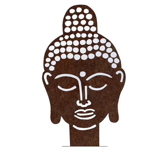 Zahradní dekorace Buddha 70 x 42 cm, corten CORGARDEN 1062