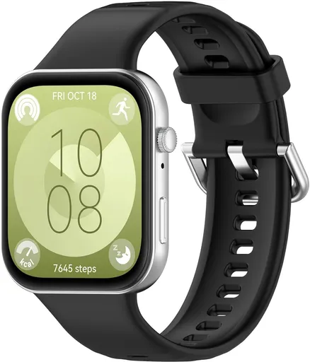 4wrist Silikonový řemínek pro Huawei Fit 3 - Black