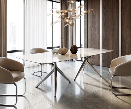 Jídelní stůl Edge boot 270x120 keramika Iris FMG onice Grigio