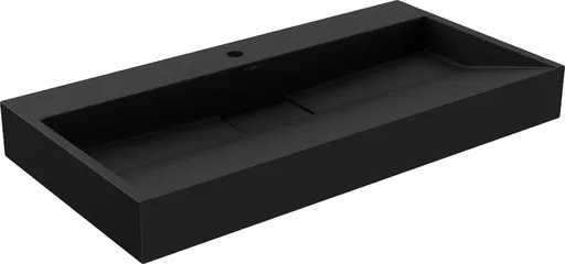 MEXEN Ava umyvadlo na desku litý mramor 1/O 90 x 46, černá 23019071