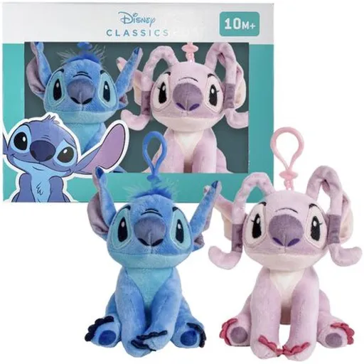 Alltoys Sada plyšových klipů Stitch Angel 2 ks