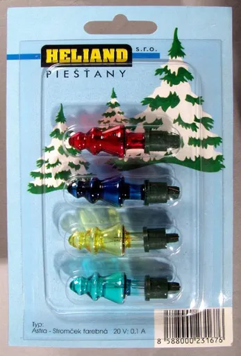 Exihand Blistr 4 žárovky ASTRA stromeček barevný 20V/0,1A