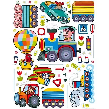 K1046 Samolepicí dekorace WALL STICKER TRAIN 65 x 85 cm (K1046)