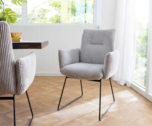 Jídelní židle Jova-Flex tenká podnož kovová černá manšestr