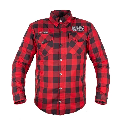 Moto košile W-TEC Black Heart Rattlesneak červeno-černá kostkovaná M