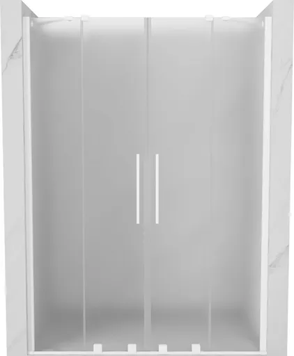MEXEN/S Velar Duo posuvné sprchové dveře 150, dekor, bílá 871-150-000-32-20