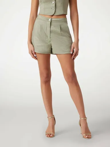 Guess dámské zelené kraťasy W5GD68WH5F0 L