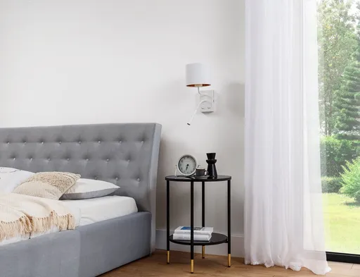 Vespillo 18x26x38cm nástěnné svítidlo 2 bílý/zlatý