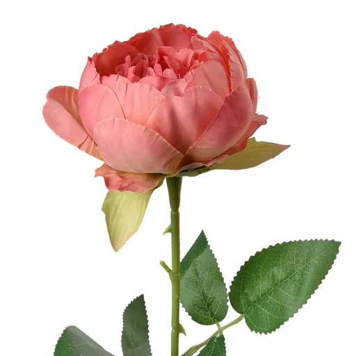 Dekorace růžová umělá květina růže - 8*8*62 cm 6PL0366DP