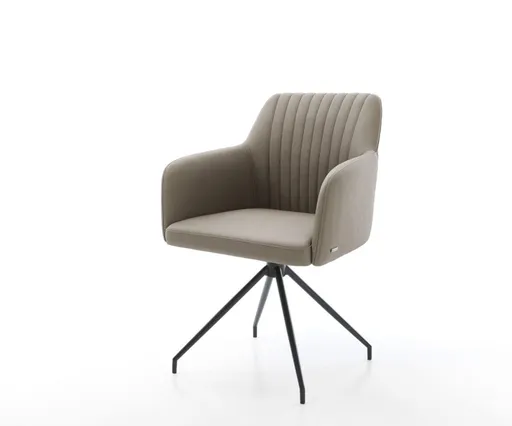 Jídelní židle Greg-Flex pravá kůže béžová křížová podnož zúžená