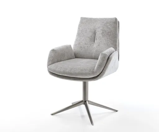 Otočná židle Clea-Flex žinylka stříbrná šedá podnož grafitová