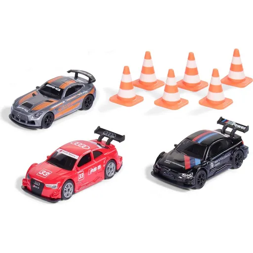 SIKU Super 6331 set závodní auta s kužely, 3ks