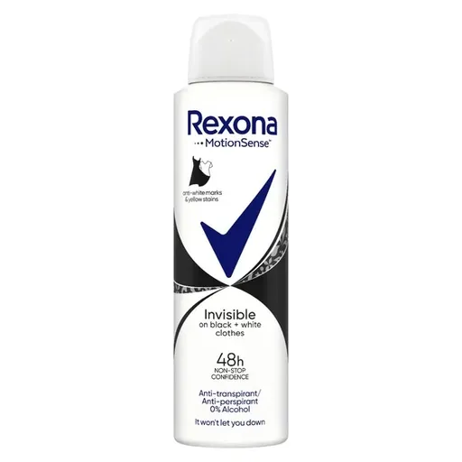 Rexona Antiperspirant ve spreji Motionsense Invisible Black+White 150 ml