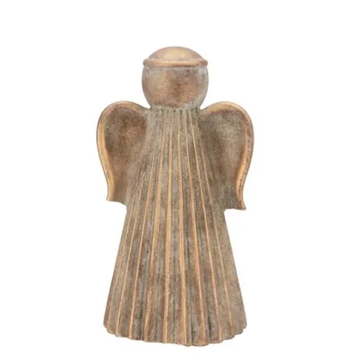 Zlatá antik cementová dekorace anděl Angel Gold M - 10*8*16 cm daan kromhout