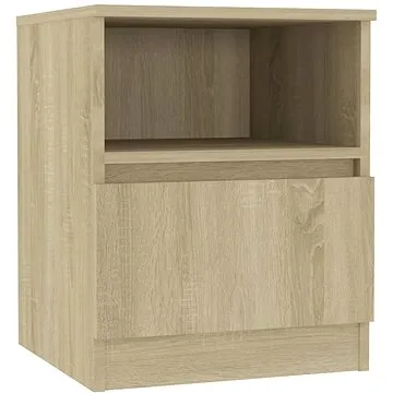 SHUMEE Noční stolek dub sonoma 40 × 40 × 50 cm dřevotříska, 806163 (806163)