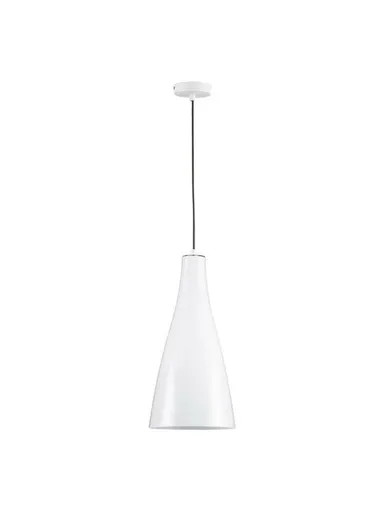 NOVA LUCE závěsné svítidlo LIVTAR bílé lesklé sklo E27 1x12W 230V IP20 bez žárovky 9009232