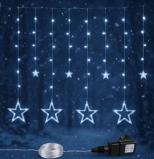 VOLTRONIC® 59575 Vánoční dekorace - svítící hvězdy - 150 LED studená bílá