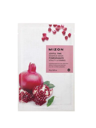 Mizon Plátýnková 3D maska s granátovým jablkem pro vitalitu a zpevnění pleti Joyful Time (Essence Mask Pomegranate) 23 g