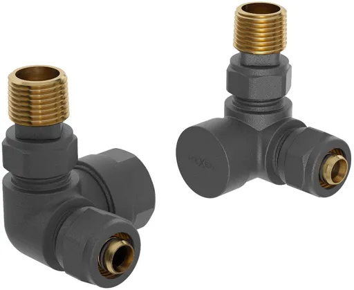 MEXEN Axiální radiátorové ventily, antracit W903-000-66