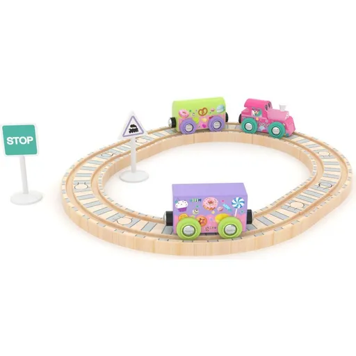J'ADORE Hrací set s kolejemi - vlak pro holčičky 15 ks