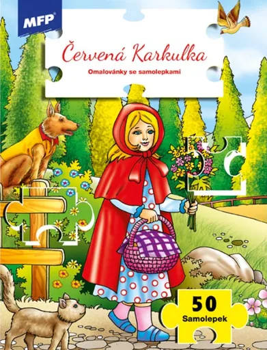 Omalovánky se samolepkami Červená Karkulka