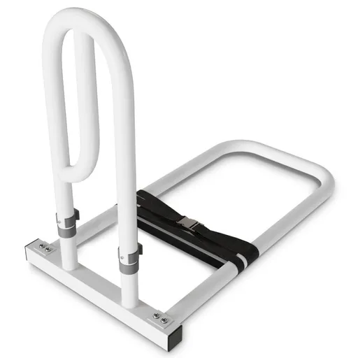 Bílé madlo k posteli s nastavitelnou výškou