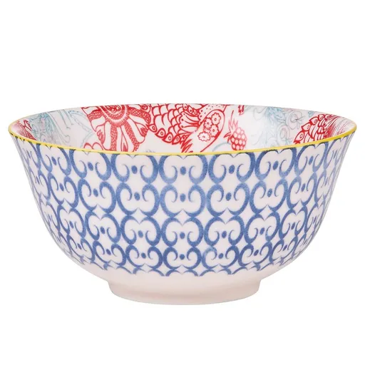 ORNAMENTS Miska 520 ml - modrá/červená