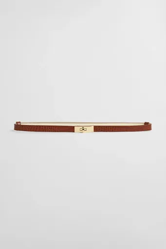 OPASEK GANT TURNLOCK BUCKLE CROCO BELT COGNAC