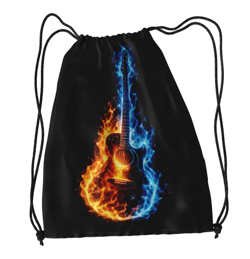 Vak na záda Kytara v plamenech
